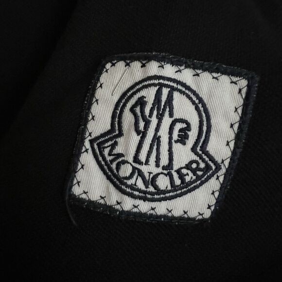 Moncler Gamme Bleu Men’s Short Sleeve Polo Size L Black - Picture 4 of 9